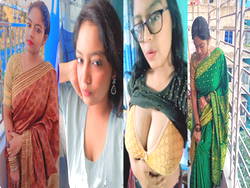 Chasma pehni huyi ladhki big boobs dikha rahi hai